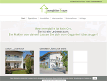 Tablet Screenshot of immobilien-t-raum.de